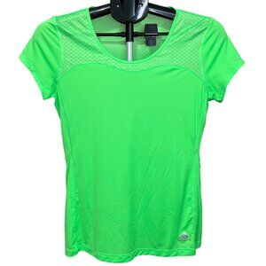 GUC Adidas Climalite Green Cap Sleeve Lightweight Running Shirt. Women's Small